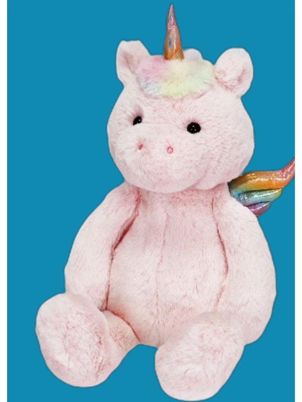 Kid Connection Pink Unicorn Pegasus Soft Plush Stuffed Animal Toy 18 Inch NEW